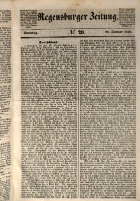 Regensburger Zeitung Sonntag 20. Januar 1850