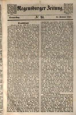 Regensburger Zeitung Donnerstag 24. Januar 1850