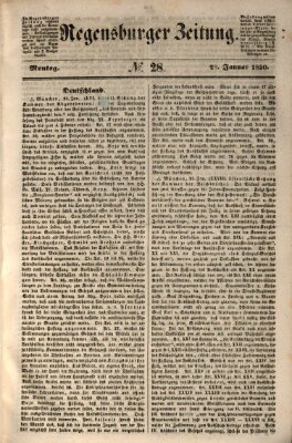 Regensburger Zeitung Montag 28. Januar 1850