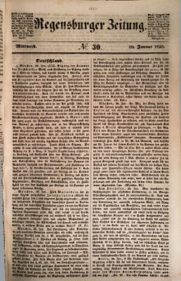 Regensburger Zeitung Mittwoch 30. Januar 1850