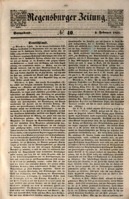 Regensburger Zeitung Samstag 9. Februar 1850