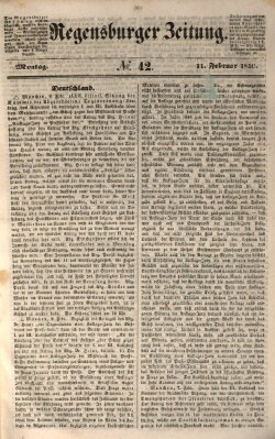 Regensburger Zeitung Montag 11. Februar 1850