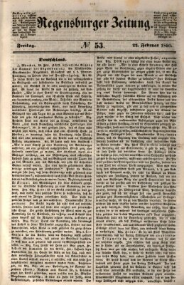 Regensburger Zeitung Freitag 22. Februar 1850