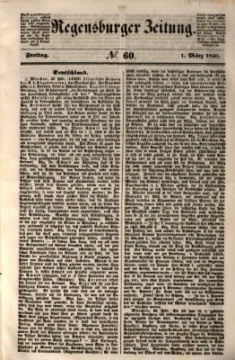 Regensburger Zeitung Freitag 1. März 1850