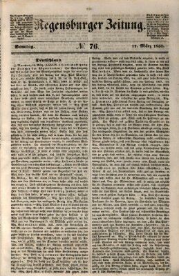 Regensburger Zeitung Sonntag 17. März 1850