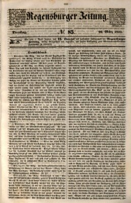 Regensburger Zeitung Dienstag 26. März 1850