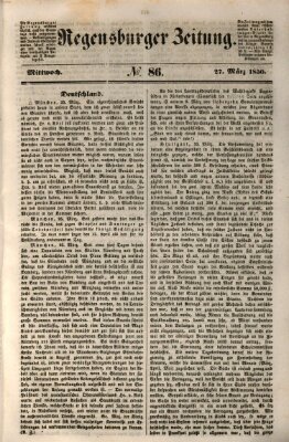 Regensburger Zeitung Mittwoch 27. März 1850