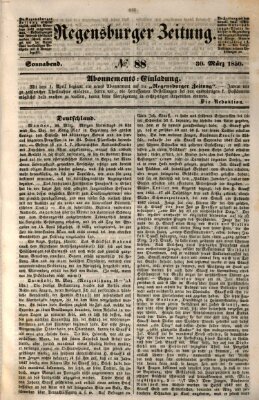 Regensburger Zeitung Samstag 30. März 1850