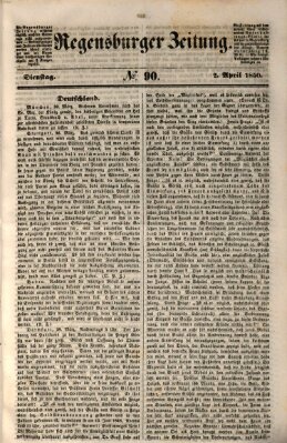 Regensburger Zeitung Dienstag 2. April 1850