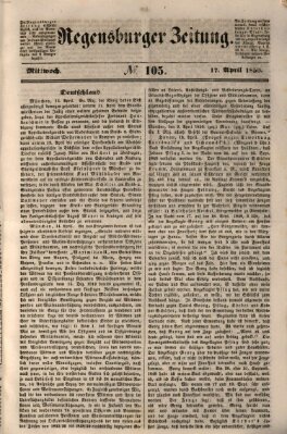 Regensburger Zeitung Mittwoch 17. April 1850