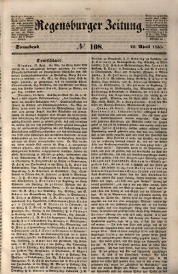 Regensburger Zeitung Samstag 20. April 1850