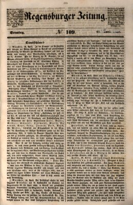 Regensburger Zeitung Sonntag 21. April 1850