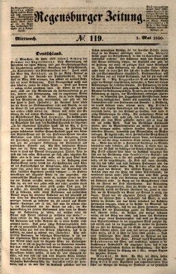 Regensburger Zeitung Mittwoch 1. Mai 1850