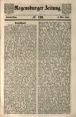 Regensburger Zeitung Donnerstag 2. Mai 1850