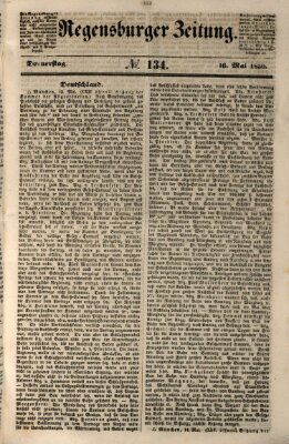 Regensburger Zeitung Donnerstag 16. Mai 1850