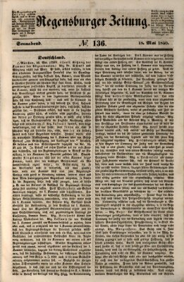 Regensburger Zeitung Samstag 18. Mai 1850