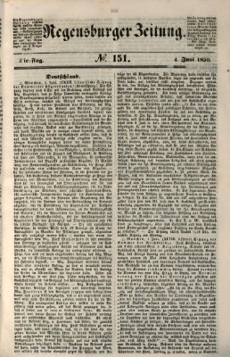 Regensburger Zeitung Dienstag 4. Juni 1850