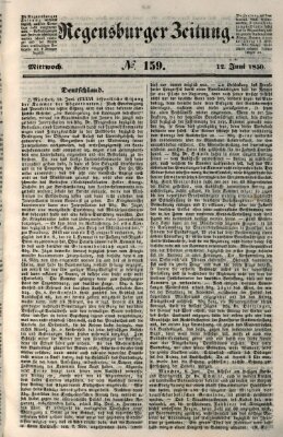 Regensburger Zeitung Mittwoch 12. Juni 1850