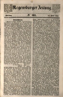 Regensburger Zeitung Freitag 14. Juni 1850