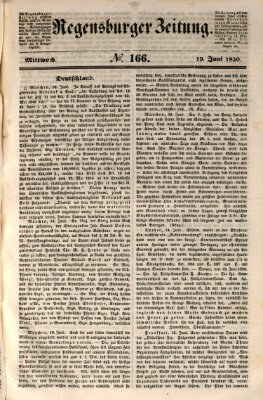 Regensburger Zeitung Mittwoch 19. Juni 1850