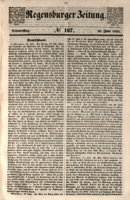 Regensburger Zeitung Donnerstag 20. Juni 1850