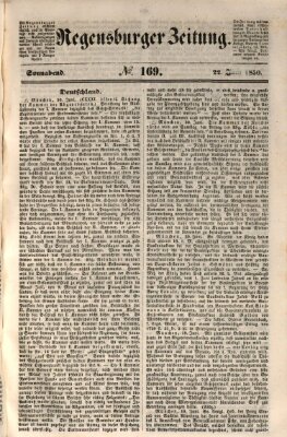 Regensburger Zeitung Samstag 22. Juni 1850