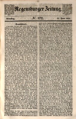 Regensburger Zeitung Dienstag 25. Juni 1850