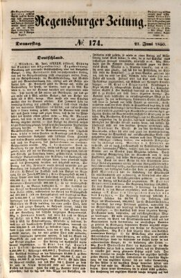 Regensburger Zeitung Donnerstag 27. Juni 1850