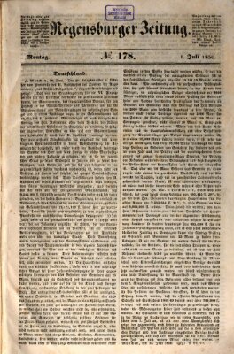 Regensburger Zeitung Montag 1. Juli 1850