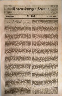 Regensburger Zeitung Samstag 6. Juli 1850