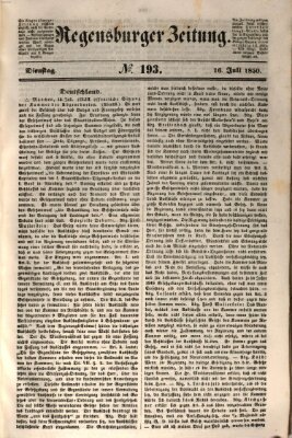 Regensburger Zeitung Dienstag 16. Juli 1850