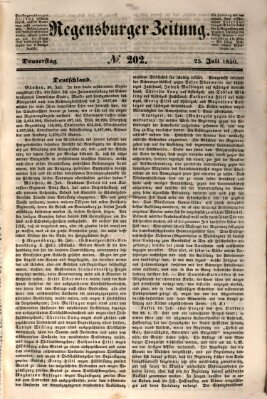 Regensburger Zeitung Donnerstag 25. Juli 1850