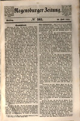 Regensburger Zeitung Freitag 26. Juli 1850