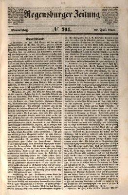 Regensburger Zeitung Samstag 27. Juli 1850