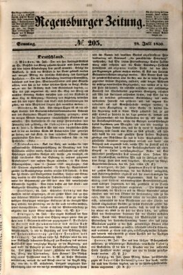 Regensburger Zeitung Sonntag 28. Juli 1850