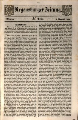 Regensburger Zeitung Montag 5. August 1850