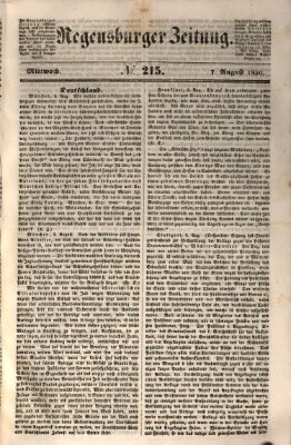 Regensburger Zeitung Mittwoch 7. August 1850