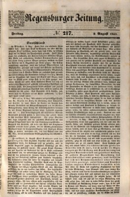 Regensburger Zeitung Freitag 9. August 1850