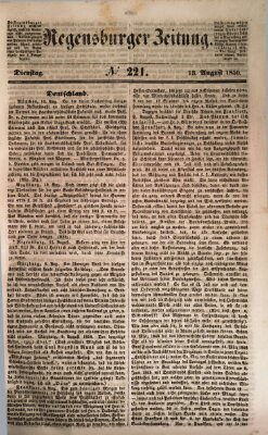 Regensburger Zeitung Dienstag 13. August 1850