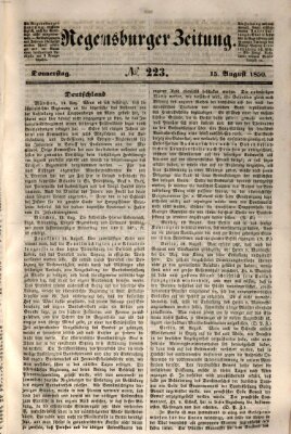 Regensburger Zeitung Donnerstag 15. August 1850