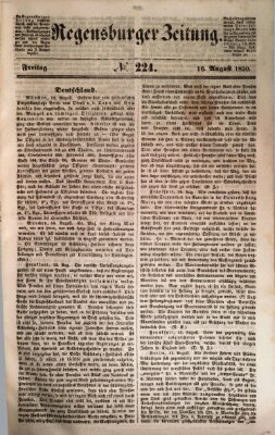 Regensburger Zeitung Freitag 16. August 1850