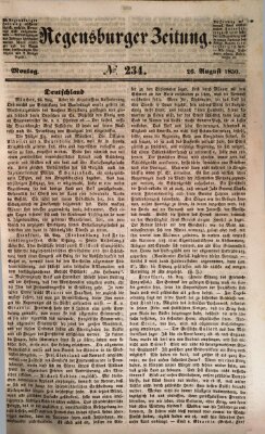 Regensburger Zeitung Montag 26. August 1850