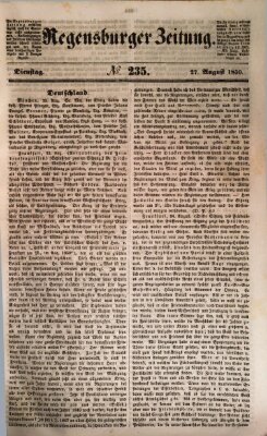 Regensburger Zeitung Dienstag 27. August 1850