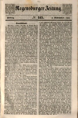 Regensburger Zeitung Freitag 6. September 1850