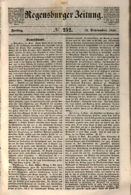 Regensburger Zeitung Freitag 13. September 1850