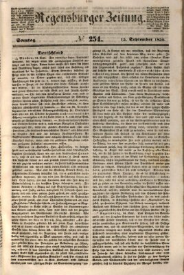 Regensburger Zeitung Sonntag 15. September 1850