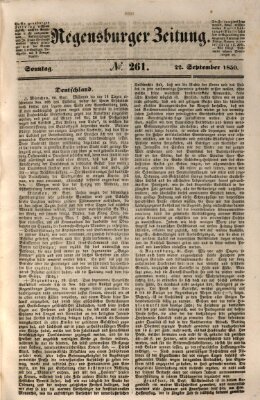 Regensburger Zeitung Sonntag 22. September 1850