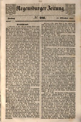 Regensburger Zeitung Freitag 11. Oktober 1850