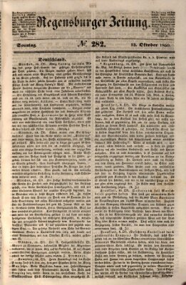 Regensburger Zeitung Sonntag 13. Oktober 1850