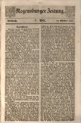 Regensburger Zeitung Mittwoch 16. Oktober 1850